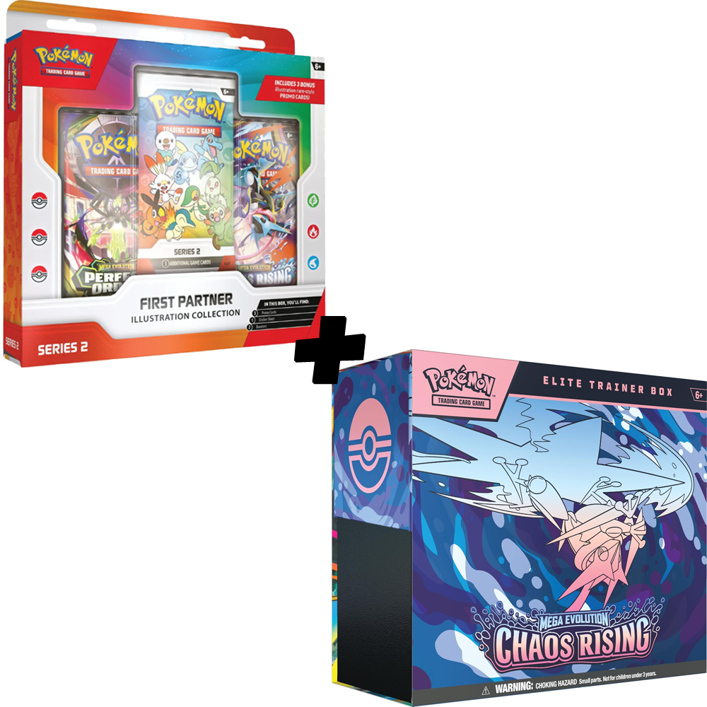 Pokemon First Partner Illustration Collection Series 2 + Chaos Rising ETB Bundle (PREORDER)