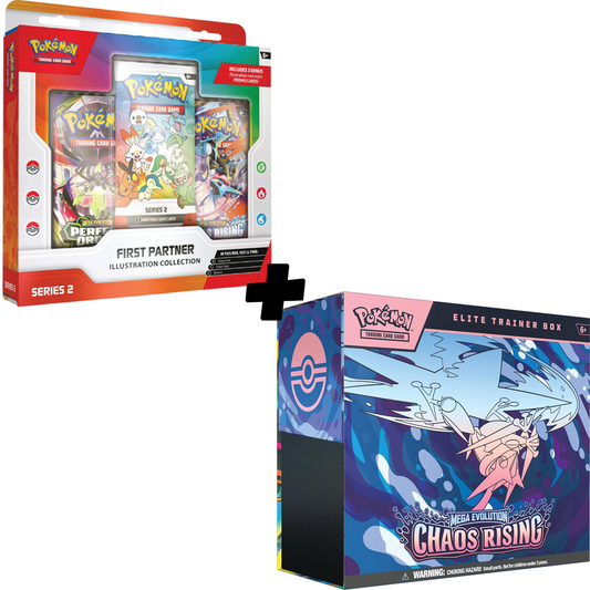 Pokemon First Partner Illustration Collection Series 2 + Chaos Rising ETB Bundle (PREORDER)